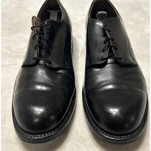 Vintage Craddock Terry Shoes Mens 12 R Black Military Dress Oxford High Gloss